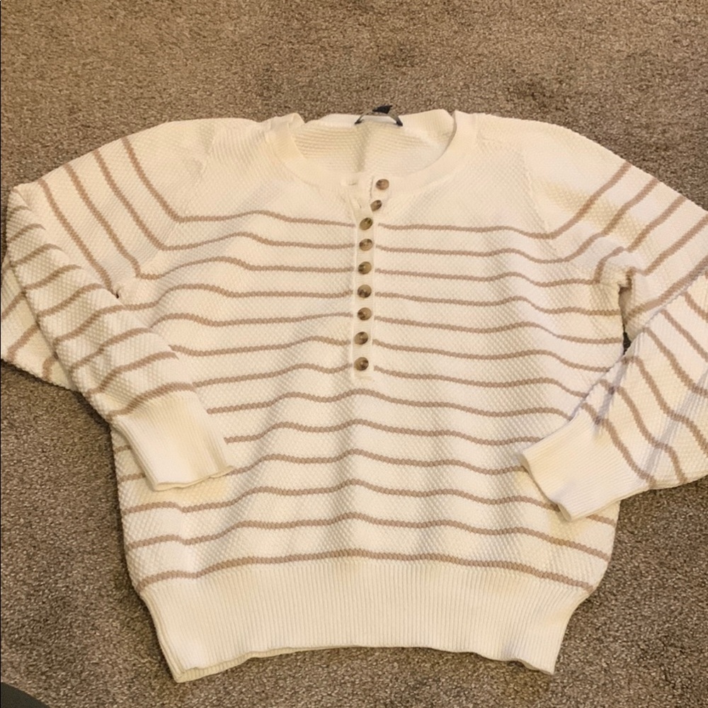 Striped knit sweater